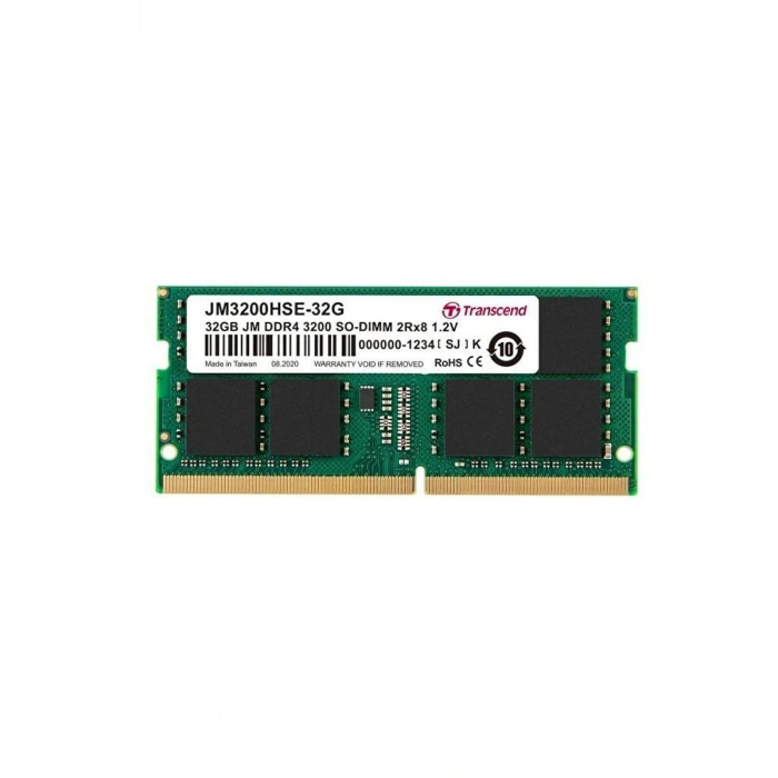 Transcend 32GB(1x32GB) 3200Mhz SODIMM CL22 DDR4 Notebook Ram (JM3200HSE-32G)