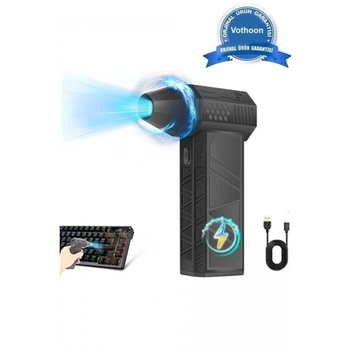 Turbo Jet 130000rpm Şarjlı Turbo Jet Şiddetli Fan Güçlü Hava Üfleyici Araç Süpürgesi 4000 Mah 52m/sec