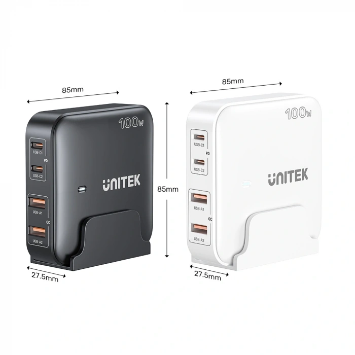 Unitek 100W Masaüstü GAN Şarjİstasyon Beyaz (P1229AWH)