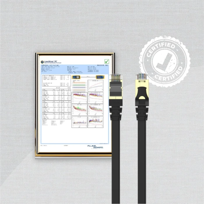 UNITEK CAT7 PATCH KABLO 2MT FLAT 10GBPS (C1897BK-2M)