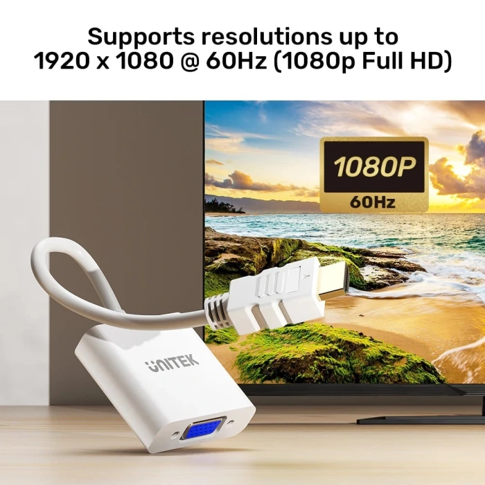 UNITEK HDMI TO VGA DÖNÜŞTÜRÜCÜ 1080P&amp;60Hz (Y-6333C01)