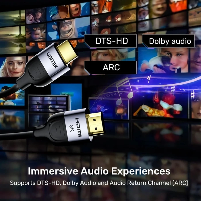 UNITEK HDMI2.1 KABLO 3MT 8K&amp;60Hz (C11086GY01-3M)