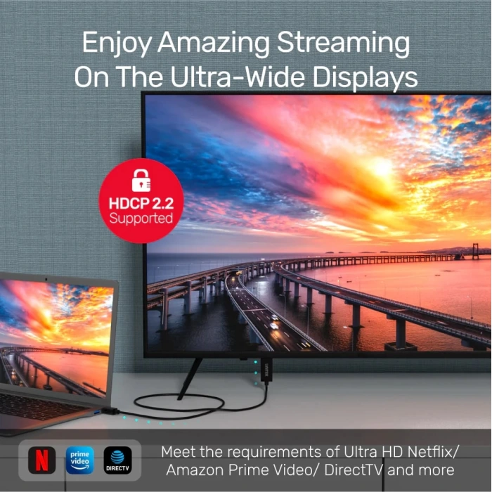 UNITEK MINI DISPLAYPORT TO HDMI DÖNÜŞTÜRÜCÜ 2MT 4K 30Hz (V1152A)