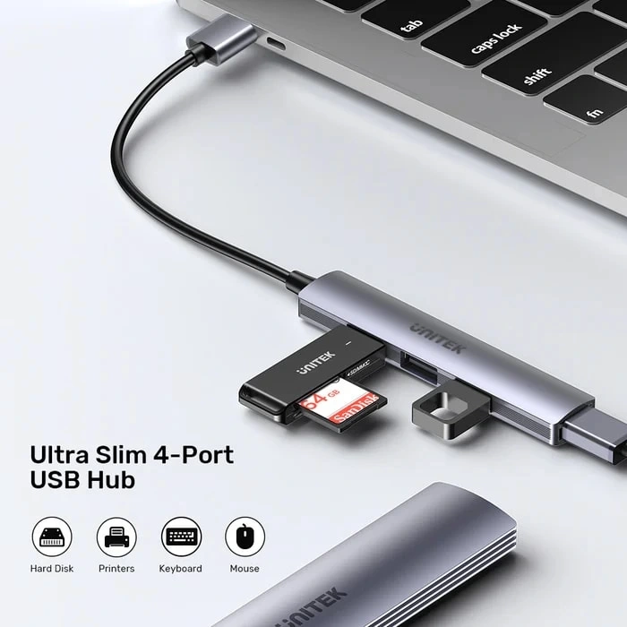UNITEK TYPE-A TO 4 PORT USB HUB (USB3.0 + 3 x USB2.0) (H1208A)