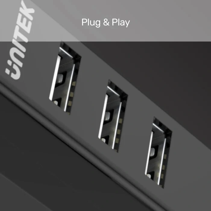 UNITEK TYPE-A TO 4 PORT USB2.0 HUB 80CM KABLO (Y-2140)