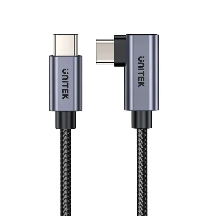 UNITEK TYPE-C HIZLI ŞARJ KABLOSU 90 DERECE 2 METRE 100W (C14123BK-2M)