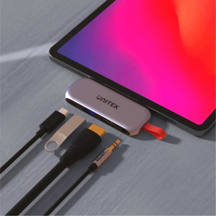 UNITEK USB-C 4in1 UNIVERSAL DOCK STATION IPAD PRO &amp; AIR DESTEKLİ (D1070A)