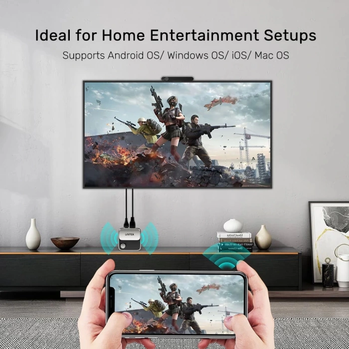 UNITEK WIRELESS 4K&amp;60Hz KABLOSUZ GÖRÜNTÜ AKTARICI (V1162B01)