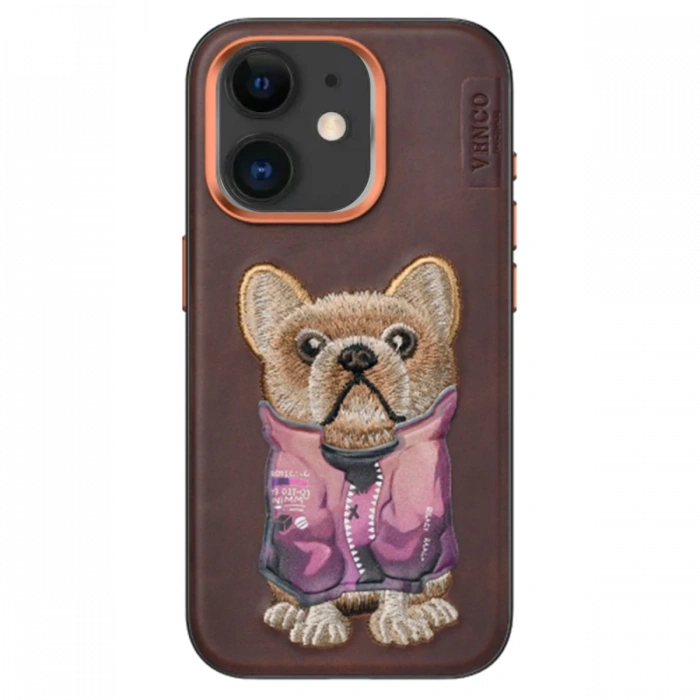 Venco iPhone 11 Cute Desenli Kapak - Koyu Kahve