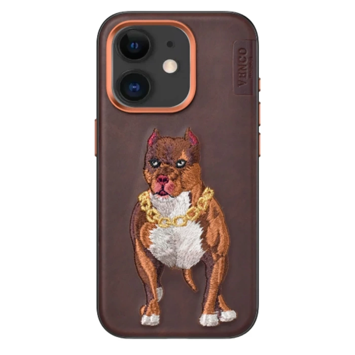 Venco iPhone 11 Perma Desenli Kapak - Kahverengi