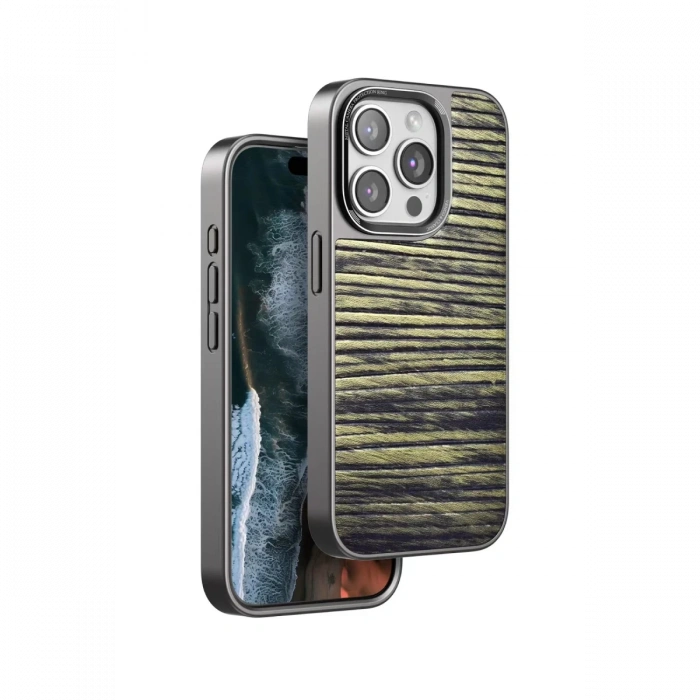 Venco iPhone 14 Pro Max Wave Kapak - Koyu Kahve