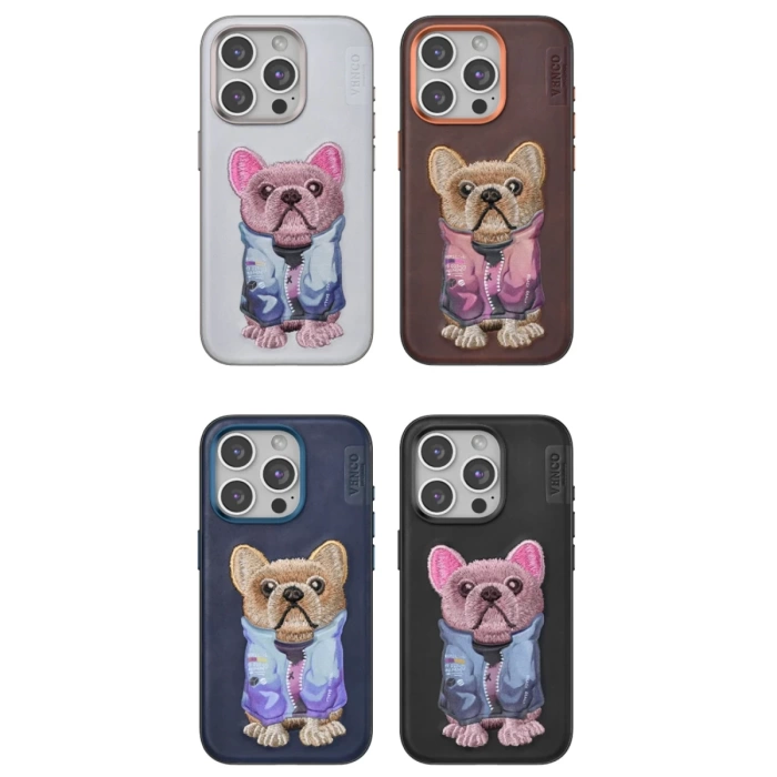 Venco iPhone 15 Pro Cute Desenli Kapak - Siyah