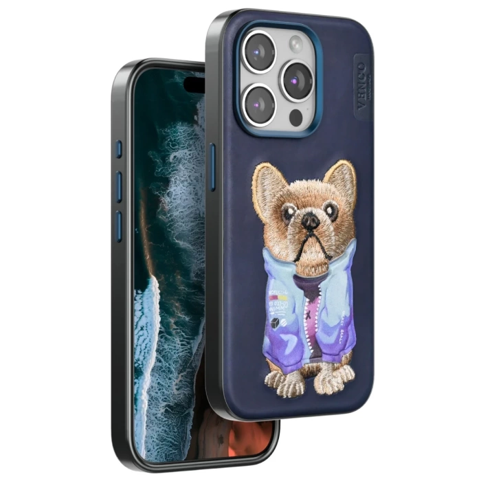 Venco iPhone 15 Pro Max Cute Desenli Kapak - Lacivert