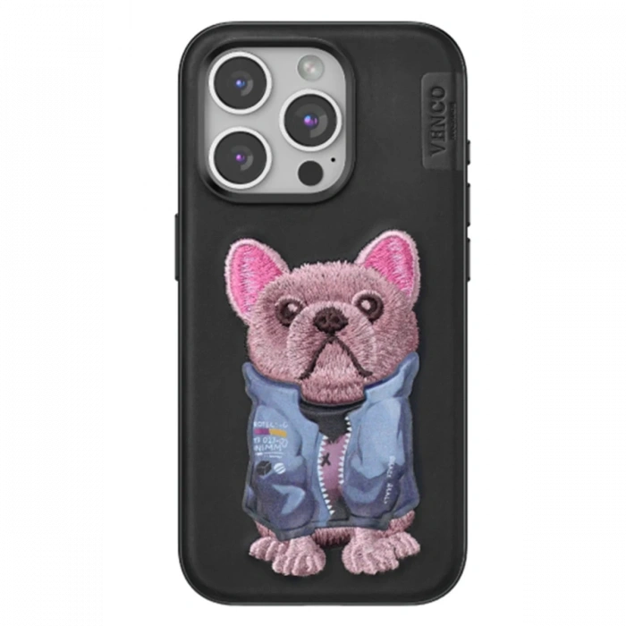 Venco iPhone 15 Pro Max Cute Desenli Kapak - Siyah