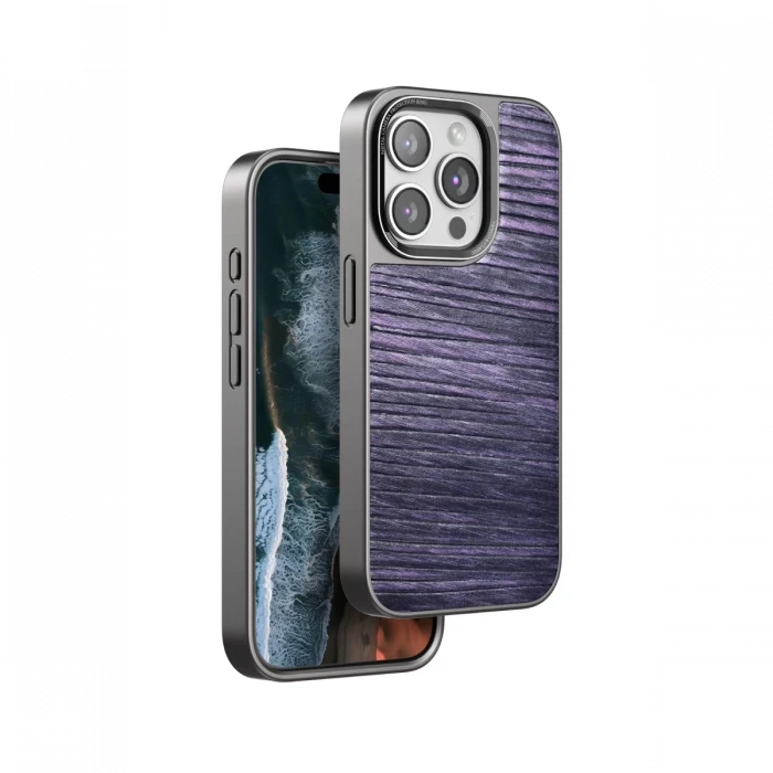 Venco iPhone 15 Pro Max Wave Kapak - Derin Mor