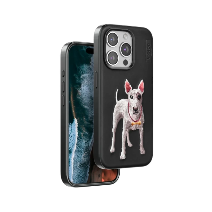 Venco iPhone 15 Pro Perma Desenli Kapak - Siyah