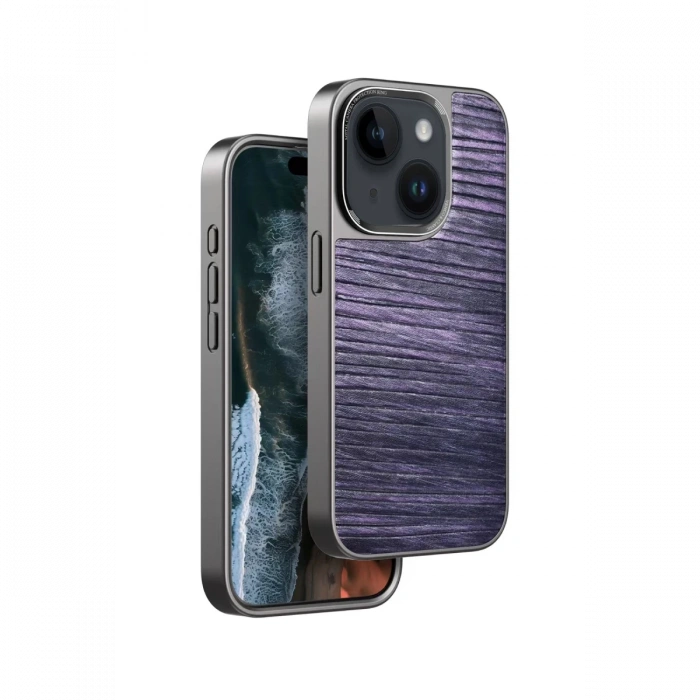 Venco iPhone 15 Wave Kapak - Derin Mor