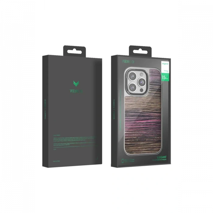 Venco iPhone 15 Wave Kapak - Koyu Kahve