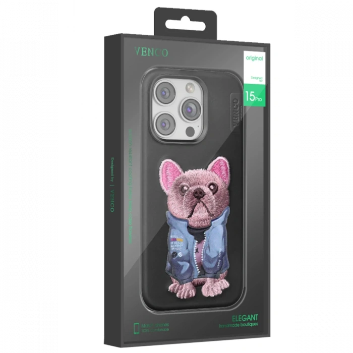 Venco iPhone 16 Pro Cute Desenli Kapak - Lacivert