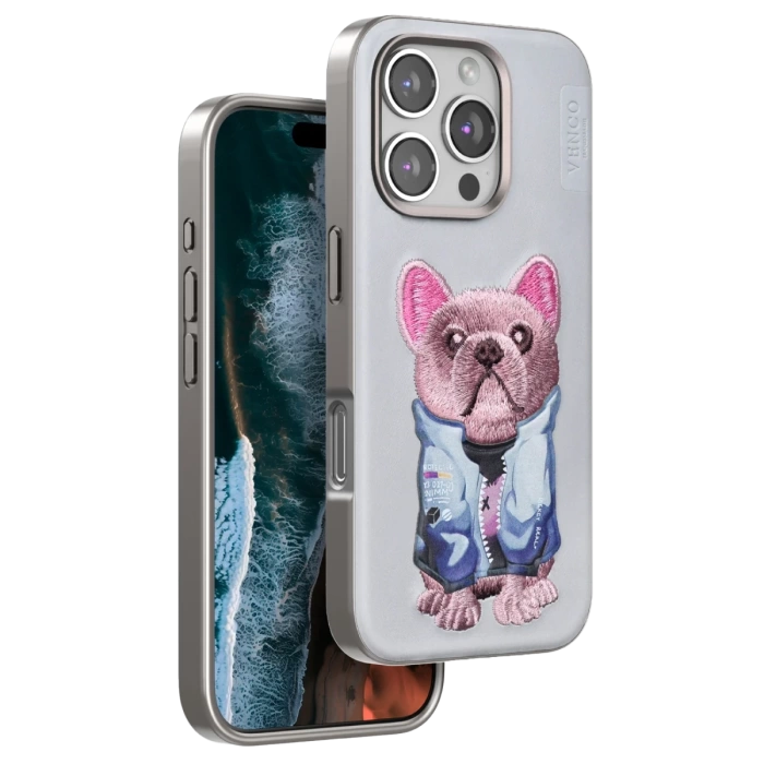 Venco iPhone 16 Pro Max Cute Desenli Kapak - Kahverengi