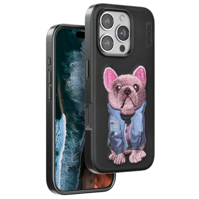 Venco iPhone 16 Pro Max Cute Desenli Kapak - Siyah