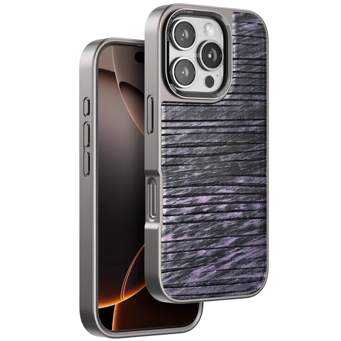 Venco iPhone 16 Pro Max Wave Kapak - Derin Mor