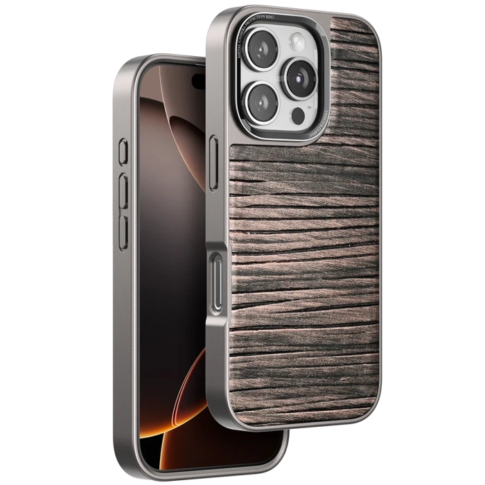 Venco iPhone 16 Pro Max Wave Kapak - Kahverengi