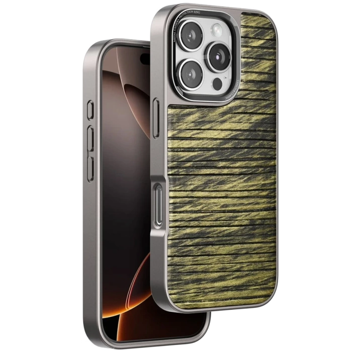Venco iPhone 16 Pro Max Wave Kapak - Koyu Kahve