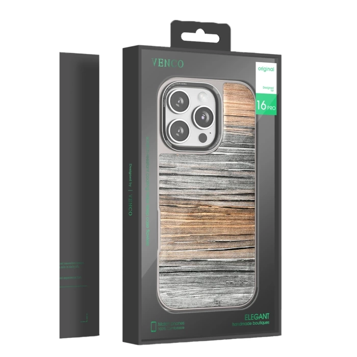 Venco iPhone 16 Pro Max Wave Kapak - Koyu Kahve