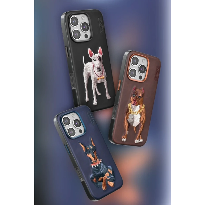 Venco iPhone 16 Pro Perma Desenli Kapak - Kahverengi