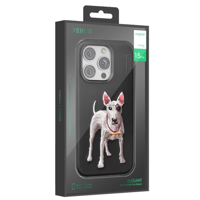 Venco iPhone 16 Pro Perma Desenli Kapak - Siyah