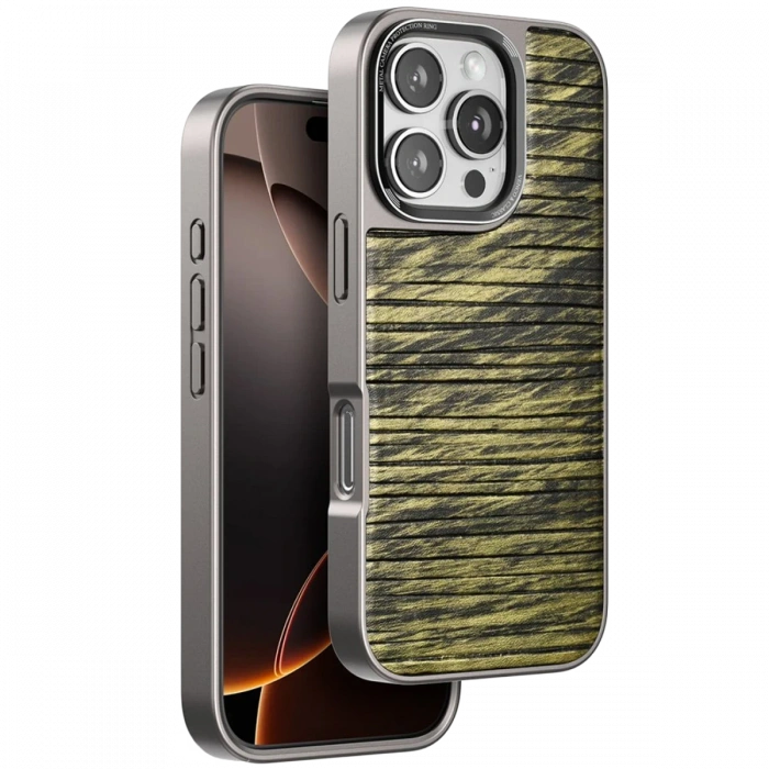 Venco iPhone 16 Pro Wave Kapak - Koyu Kahve