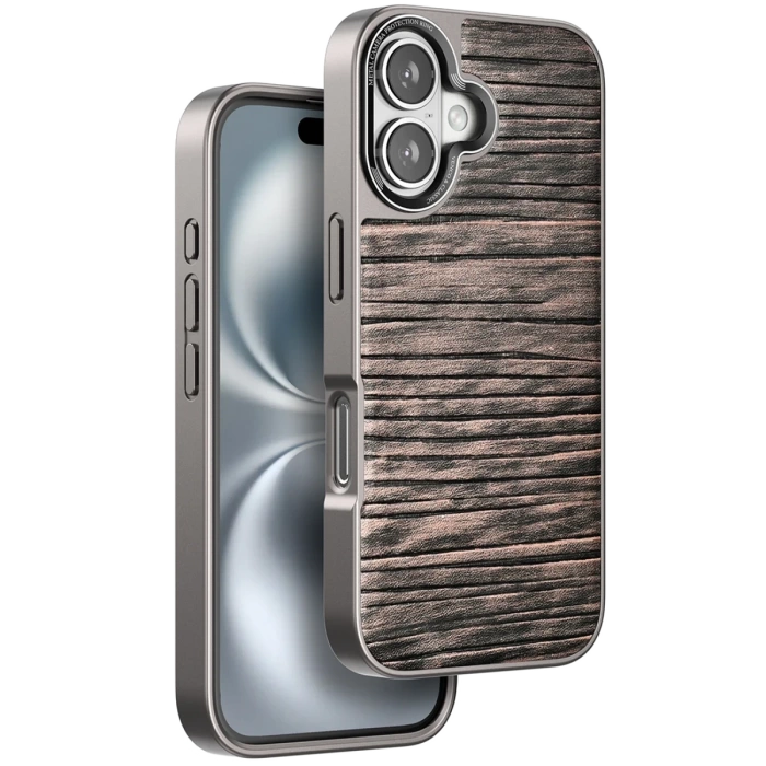 Venco iPhone 16 Wave Kapak - Kahverengi