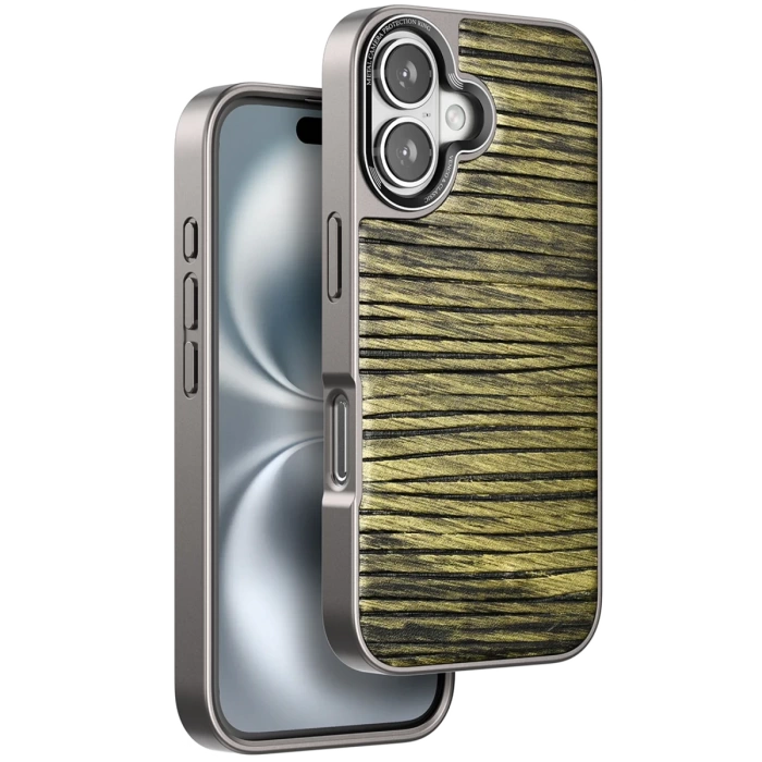 Venco iPhone 16 Wave Kapak - Koyu Kahve