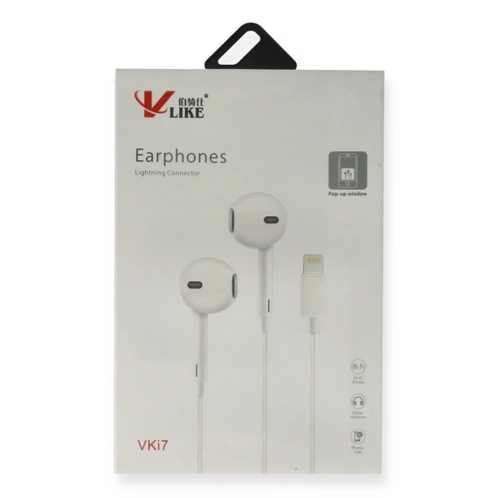 Vlike VK i7 Lightning Bluetooth Kablolu Kulaklık