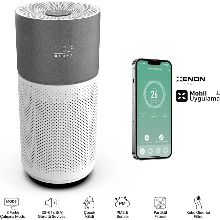 XENON SMART X7420 M0 AKILLI HAVA TEMIZLEYICI GRI