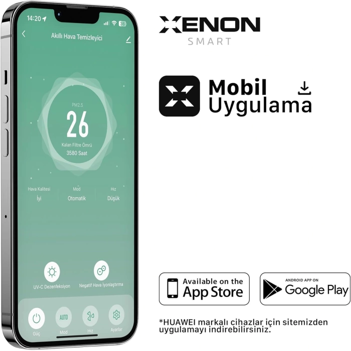 XENON SMART X7420 M0 AKILLI HAVA TEMIZLEYICI GRI
