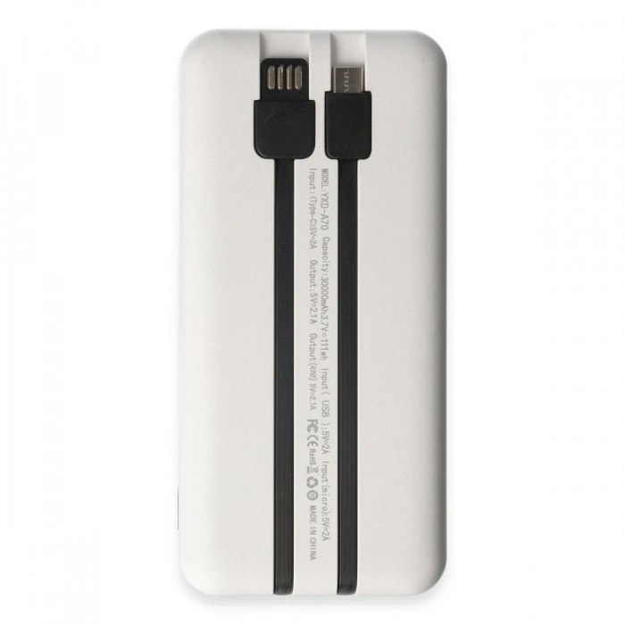 Yosonda A70 4in1 30.000 mAh Powerbank - Beyaz