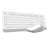 A4 TECH F1010 Q USB BEYAZ TR MM KLAVYE+OPT MOUSE