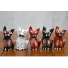 Ahşap 5li Kedi Seti Polos:9