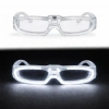 Beyaz Led Işıklı Parti Gözlüğü 3 Modlu – Glow  Gece Eğlence Gözlüğü