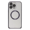 Joko iPhone 14 Pro Max Kılıf Metal Bumper Magneticsafe Kapak - Derin Mor