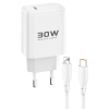Joko JK89 30W Type-C Çıkışlı Ekstra DC66 1M Type-C to Lightning  Kablolu PD Şarj Cihazı - Beyaz