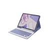 iPad 10.2 (9.nesil) Kılıf KC01 Smart Klavyeli Tablet Kılıfı - Derin Mor