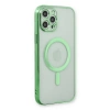 iPhone 12 Pro Kılıf Magneticsafe Lazer Silikon - Haki Yeşil