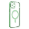 iPhone 12 Pro Kılıf Magneticsafe Lazer Silikon - Haki Yeşil
