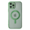 iPhone 12 Pro Kılıf Magneticsafe Lazer Silikon - Haki Yeşil