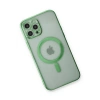 iPhone 12 Pro Kılıf Magneticsafe Lazer Silikon - Haki Yeşil