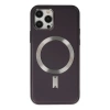Joy Tekno iPhone 12 Pro Max Kılıf Coco Deri Magneticsafe Silikon - Derin Mor