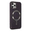 Joy Tekno iPhone 12 Pro Max Kılıf Coco Deri Magneticsafe Silikon - Derin Mor